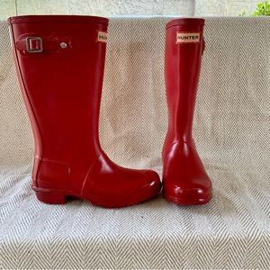 Hunter Kids  Original Kids Waterproof Buckle Gloss RainBoots